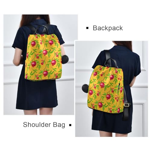 Sac à dos tendance pour femme en polyester durable jaune de 17 l - 7