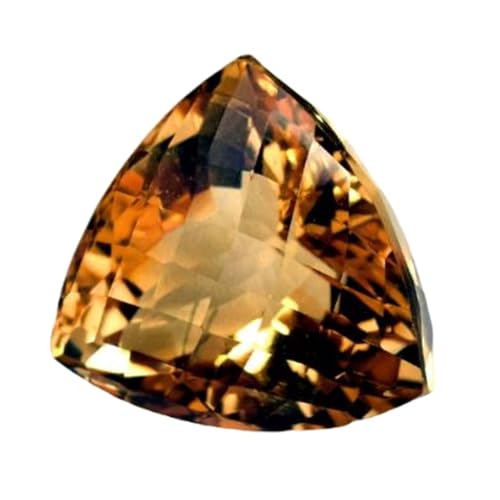 Citrine naturelle de forme trillion pour fabrication de bijoux et bague DIY