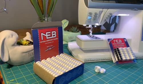 Neb Prewound Embroidery Bobbins Style L White Qty 144 #TOP4
