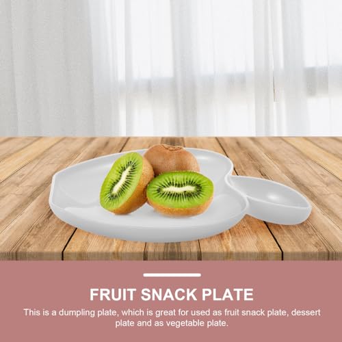 PACKOVE Apple- Shaped Dipping Tray 6pcs Sushi Platter with Sauce Holder Small Side Dish Appetizer Serving Tray Kitchen Snack Bowl Dumpling Plate