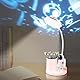 GOMETY Schreibtischlampe Kinder, LED Astronaut Tragbar Leselampe mit Stern Projektion und Bleistifthalter, Schwanenhals Tischlampe Dimmbar Wiederaufladbare für Student Schlafsaal Studie Lesen (Rosa)