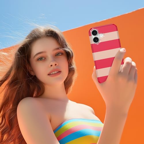 Coque silicone souple iPhone 16 antichoc anti rayure fine rouge - 6
