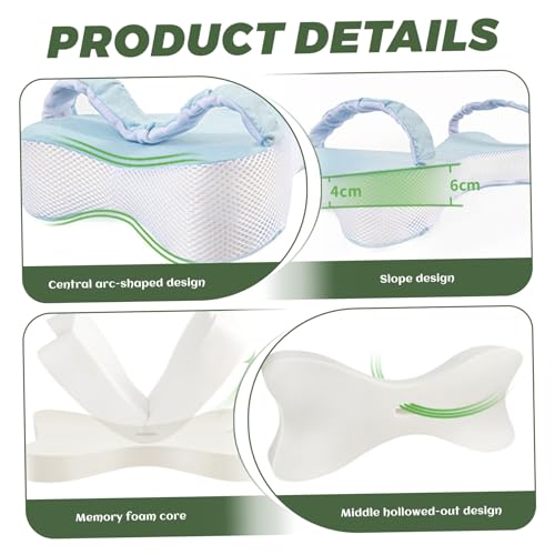 Oreiller de jambe en mousse à mémoire de forme gris pour alignement du corps - 4