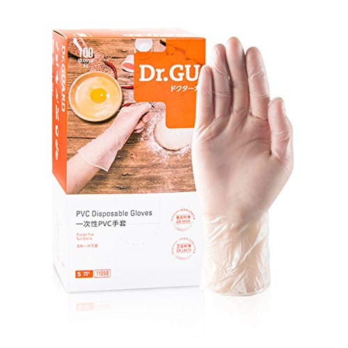 JOSEKO Disposable Protective Gloves Disposable Transparent PVC Disposable Food Grade Cooking Gloves Transparent s