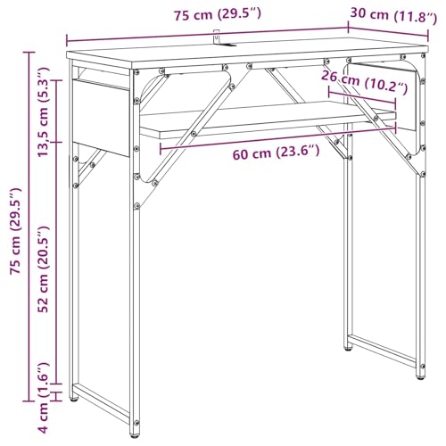 Table console chêne Artisan de qualité supérieure avec cadre en métal - 3