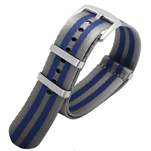 Bracelet montre nylon 20mm anti irritation style ceinture de sécurité 007