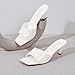 ZUVARI White Kitten Heel for Women Sandals Open Toe Stiletto 2 Inch Low Short Heel Dress Mules Small Heels Bridal Wedding Shoes 2026 Vintage Retro 90s Style Kitty Heels Cute Fashion Size 9.5