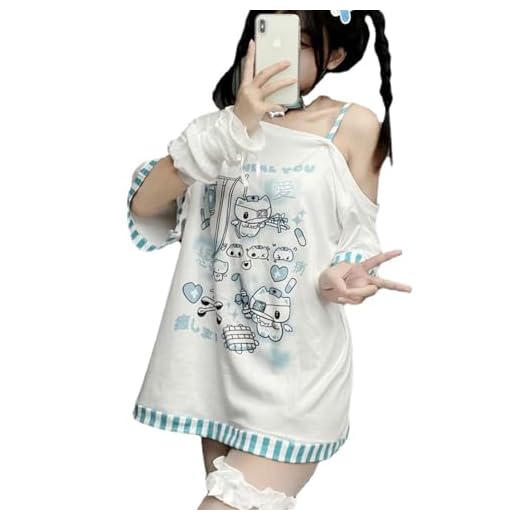 Y2K Harajuku Cartoon Off-Shoulder Tee