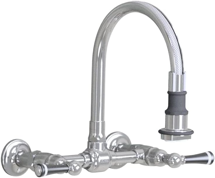 Jaclo 1212BPSS PullOff Spray Faucet with 8" Swivel Spout and Black