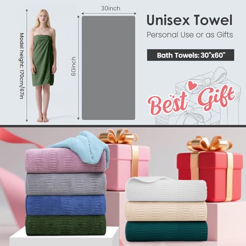 Image of JML Microfier Bath Towels Set, Large Microfier Body Towel for Adult, 2 Pack, 30 inch x 60 inch, Oversized, Soft, Super Absorbent, Fast Drying, Use for Suana,Gym,Sport, Fitness, Yoga, Diamond Cross Grid Camel