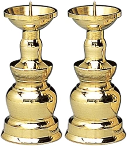 Nagasaki Cast Bronze Candlestick (Shokudai): Obaku Temple Metalwork [2026] — 1 (× 2) finish