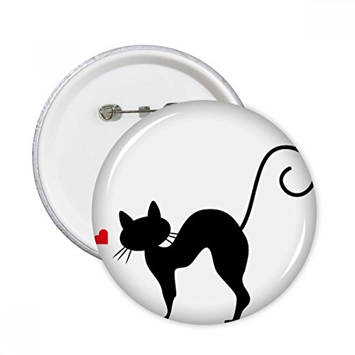 Cadeau pet lover original avec ce lot de 5 badges chat en forme de cœur