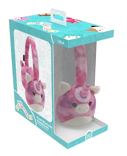 Squishmallows Lola The Unicorn Plush Bluetooth Headphones With Built-in Microphone To Make And Receive Calls. 10 Meter Bluetooth Range - Image 3