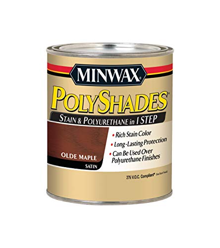 Comparison: Best Stain Color For Maple Cabinets 8 Minwax 61930 1 Quart Polyshades Satin Wood Stain, Old Maple