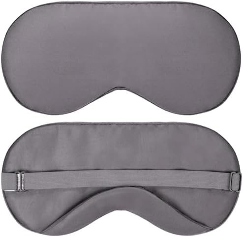 Sleep Mask - Dark Gray, 100% Viscose Derived from Bamboo - Lightw...