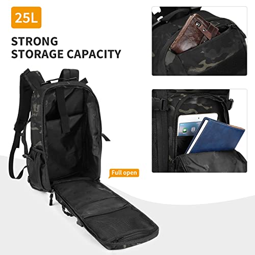 HUNTVP 25L Backpack Tactical Rucksack Military Molle Backpacks Mens Travel Ruck Sacks Adult Men - Image 4