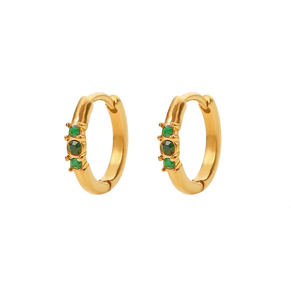 CFWSHJ Creolen aus 14-Karat-Massivgold über S925-Sterlingsilber, Set mit Perle und Moissanit, Klassische Vintage-Creolen, Luxus-Brautschmuck für Frauen