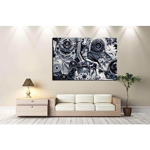 Toile Gas Engine №139 ZELLART tableau déco 60x40 cm cadre mural pour passionné d'ingénierie