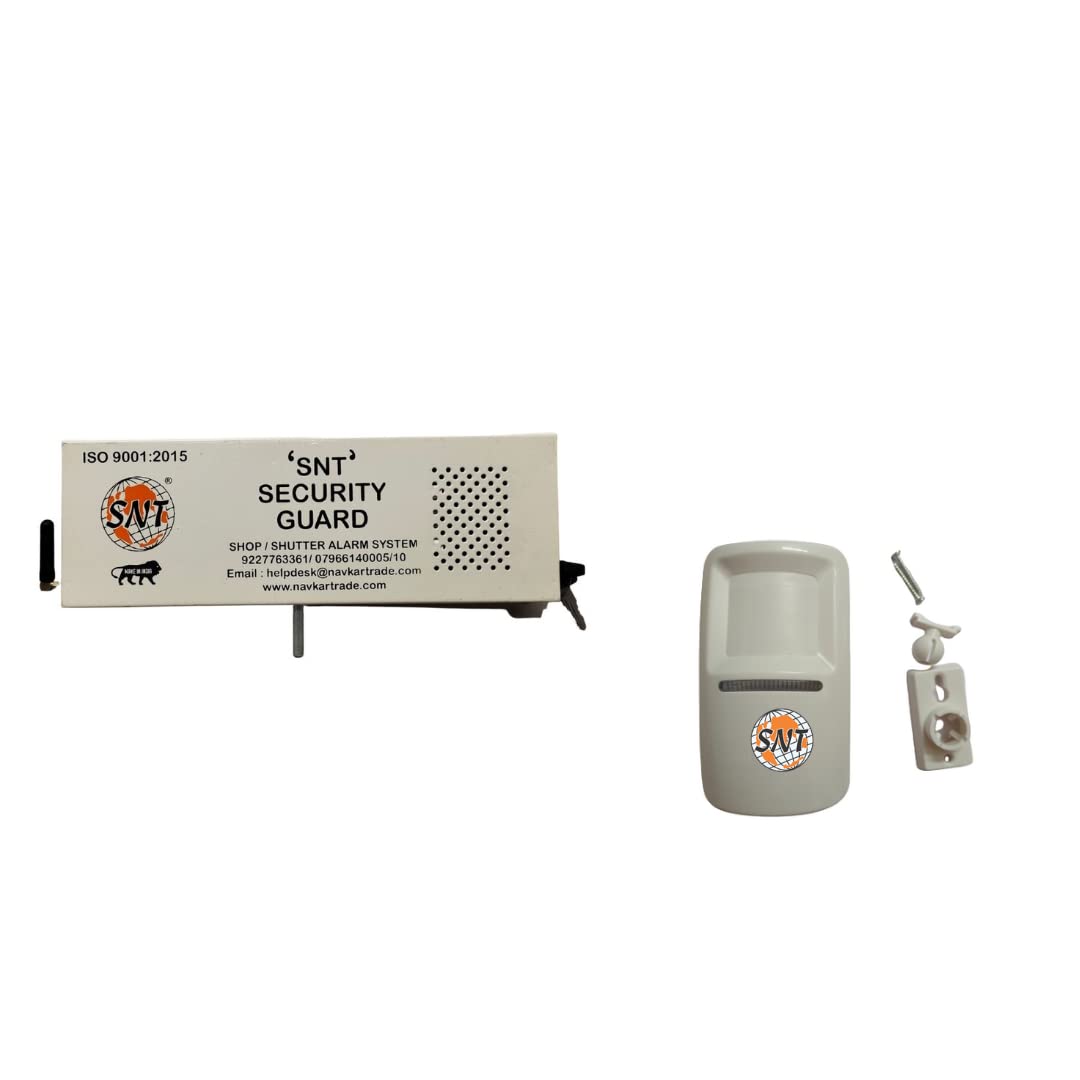 SNT Shutter Siren with Motion Sensor Security GSM(Call, Siren, SMS) 5 User Alarm System | Burglar Alarm System| Anti- Theft Device for Office, Shop, Warehouse Garages