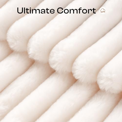 MEWOOFUN Hundesofabett - Katzenbetten für Hauskatzen Weich und Flauschig, Katzensofabett Kleines Hundebett für Hunde und Katzen, Beruhigendes Hundebett (Hafermilch, 61x48x30cm)