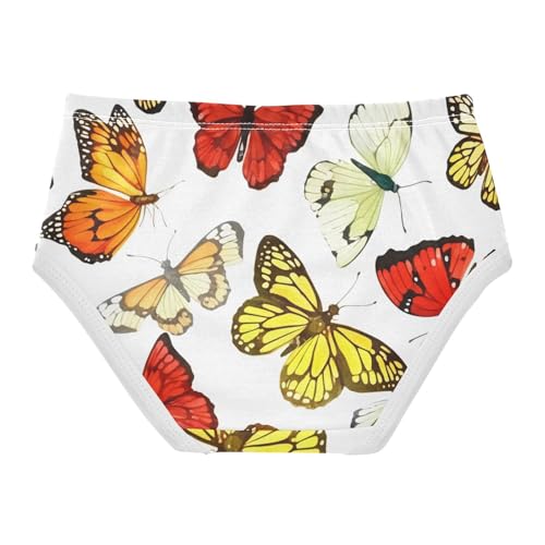 Girls Underwear Toddler 2t Cotton Girl Panties Cute Artistic Briefs Kids Undies Vintage Watercolor Butterflies2