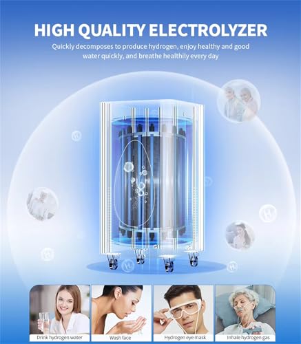 FCADFCA Hydrogen Generator, 99.99% High Purity H2 Inhaler, 3 Output SPE/PEM Brown Gas Respirator, 8 Hours Adjustable, Hydrogen Inhalation Machine - Image 8
