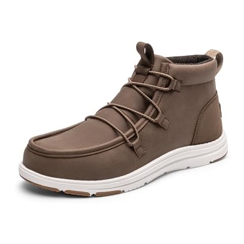 Bruno Marc Men's Slip-on Loafer Casual Shoes Warm Winter Ankle Boots,Size 11,Brown-Nubuck,BMUMAB2404 Cover