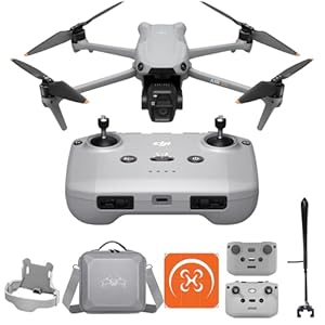 DJI Air 3S (RC-N3) mit Vielseitiges Zubehör, Drohne mit 4K-Kamera, Dual-Kameradrohne mit 1" CMOS Weitwinkelkamera, 4K/60fps HDR Video und Dynamikumfang von 14 Blendenstufen, 45 Min Maximale Flugzeit