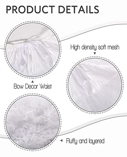 Tulle Petticoats for Women Elastic Waist Chiffon Petticoat Puffy Party Cosplay Underskirt Multi-Layer Short Tutu Skirt4