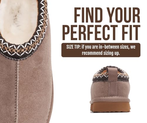 Image of Project Cloud 100% Genuine Leather Shearling Slippers for Women (Nerita) | Australian Fur Lining Memory Foam Insole Non Slip EVA Sole Fuzzy Plush House Shoes Warm Cozy Indoor Footwear Everyday Comfort