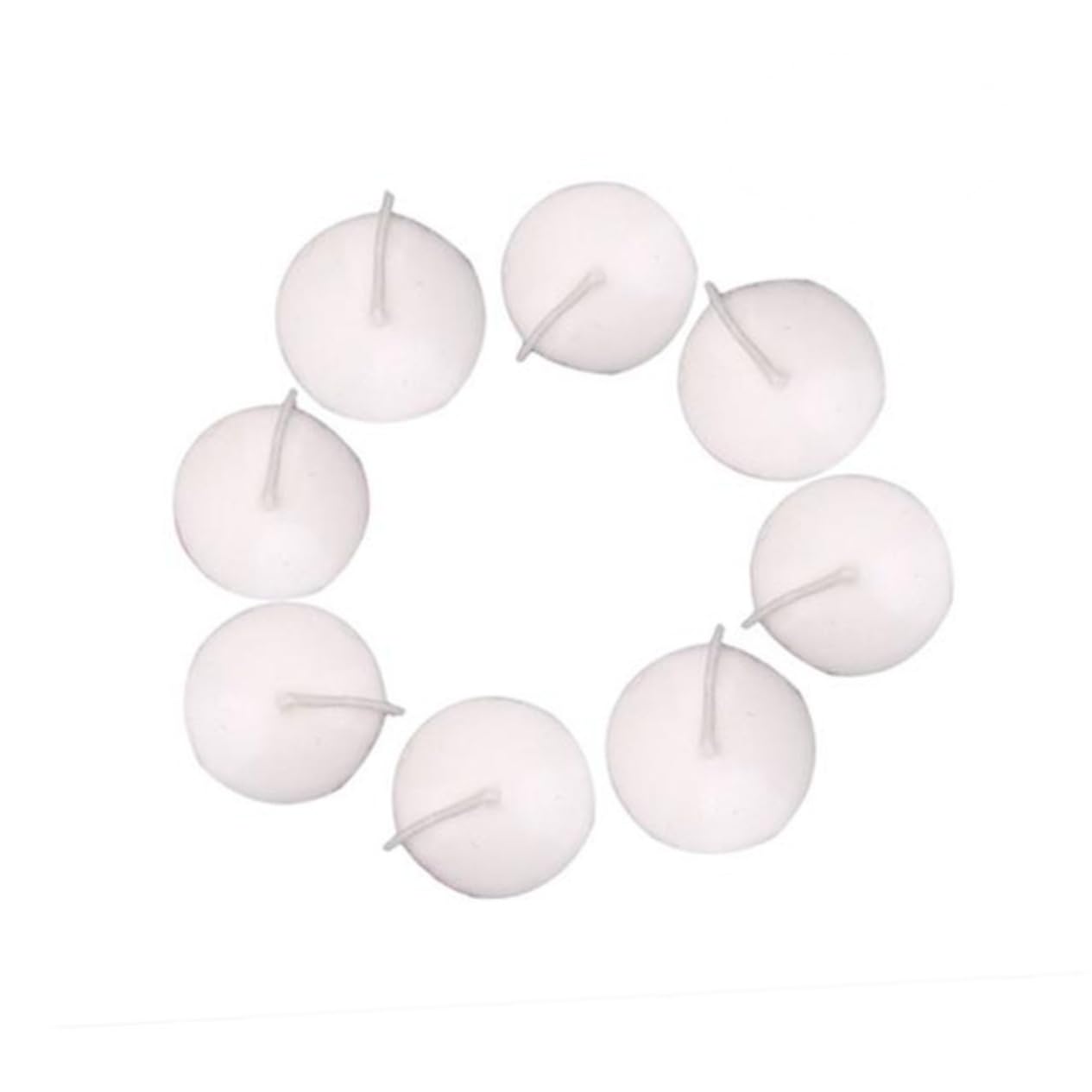 PRETYZOOM 10pcs Unscented Floating Candles Dripless White Paraffin Wax Discs for Weddings Parties Home Decor and Holiday Events Hours