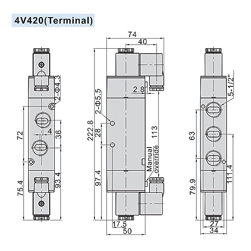 Électrovanne 4V420-15 AC110V pour résoudre les pertes de pression de gaz - 5