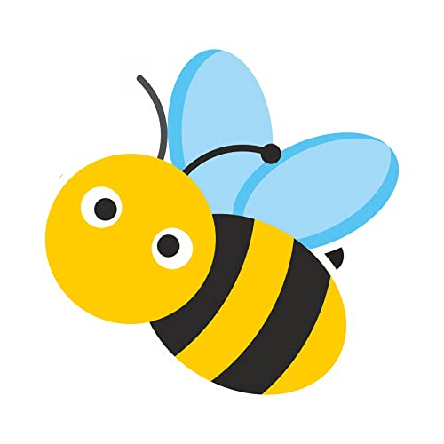 Image of Pretty UR Party Bumble Bee Theme Paper Cutouts for Birthday Parties, Honey Bee Party Supplies decor, Birthday Party Decoration Cut-Outs - Yellow (10 pcs)