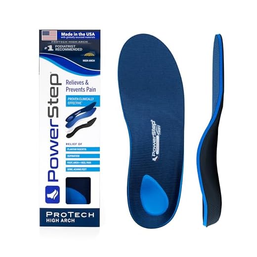 PowerStep ProTech Full Length High Orthotic Insoles - Medical Grade Pain Relief Orthotic Inserts with High Arch Support - Maximum Cushioning for Supination + Plantar Fasciitis (M 6-6.5 W 8-8.5)