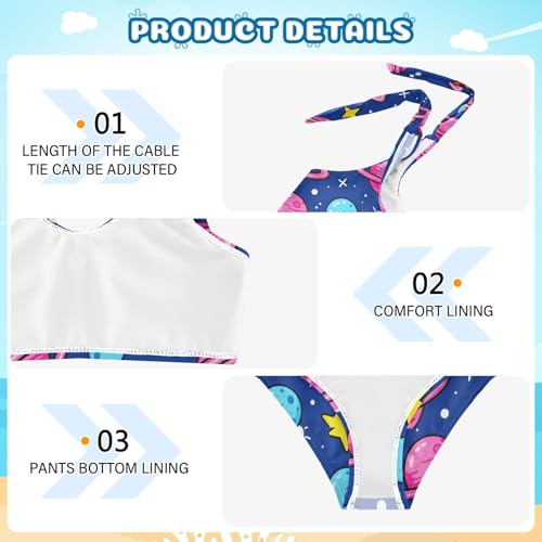 Image of Boccsty Summer Girls Swimsuits Kids Bikini Sets 2 Pcs Bathing Suit for 3T-12T