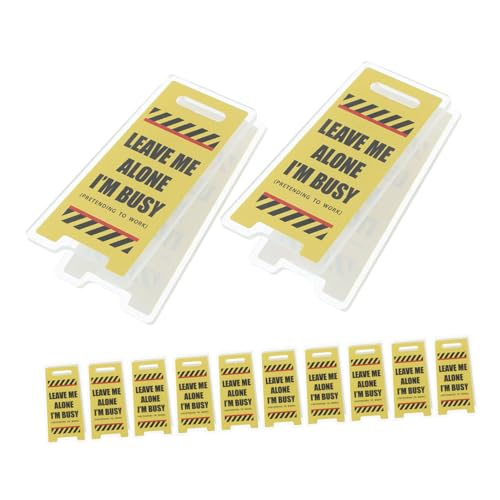 jojofuny Lustige Acryl Notizklammern Kleiner 12 Stück Kratzfest Kompakt mit „mich in Ruhe“ Aufdruck Schreibtisch Memohalter Büroaccessoires für Manager und Homeoffice