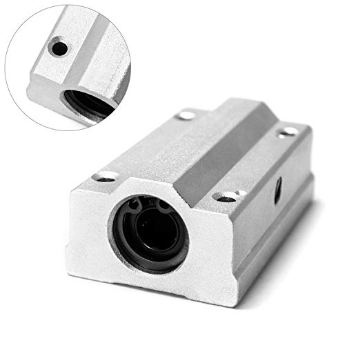 Qwork DG4148 2Pcs Scs12Luu Aluminum Linear Motion Ball Bearing Slide Unit Bushing, Type Cnc Extra Long Linear Roller Bearing Slide Block thumb #1