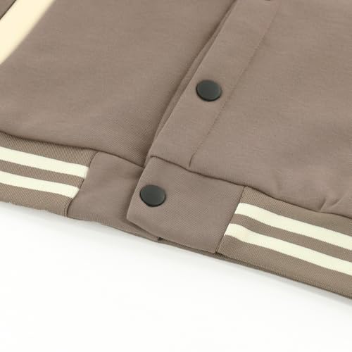 Image of Kids Baseball Jackets School Varsity Uniform Cotton Leisure Fashion jackets Boys Girls Jackets for 2-7 Years