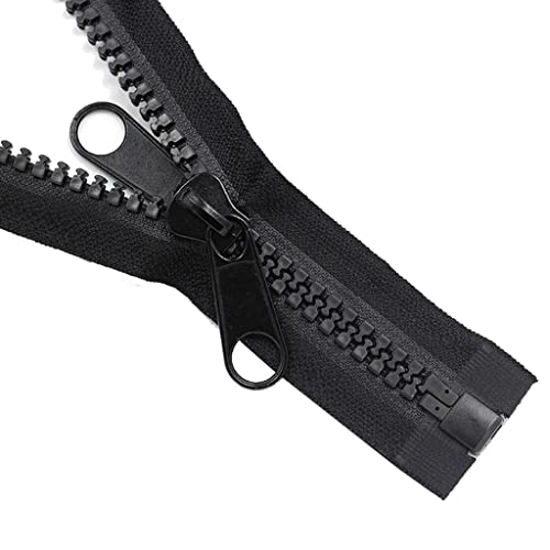 cremallera, Cremallera doble deslizante for sacos de dormir, equipaje, tienda campaña, cremallera larga, accesorios costura DIY, 1 pieza(Double Sided Slider,70cm)
