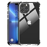 MATEPROX Funda Transparente Compatible con iPhone 13 Pro MAX Carcasa Trasera Rígida Bumper Antigolpes, Rígida Dura PC Ligera TPU Bordes Protector Fundas para iPhone 13 Pro MAX 6,7''-Negro