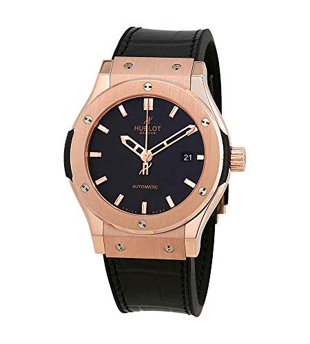 Hublot Classic Fusion 18kt Rose Gold Automatic Black Dial Men's Watch 542.OX.1180.LR
