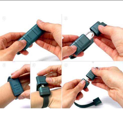 Cadeado De Pulso Papaiz Active P Azul