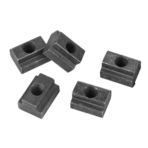 Culnflun T Nut Set of 5, M6 Thread Grade 8.8 Carbon Steel, T Slot Nuts 5pc Black
