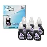 BioTouch Permanent Makeup Pigment Color PURE WET BLACK Eyeliner Tattoo Ink 6 pack - 3 ml each