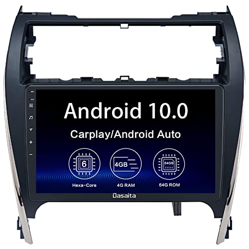Dasaita 10.2 Android 10 Radio for Toyota Camry 2012 2013 2014 Bluetooth Stereo GPS Navigation Android Auto Head Unit 4G 64G DSP WiFi 1280 X 720 HD Wireless Carplay