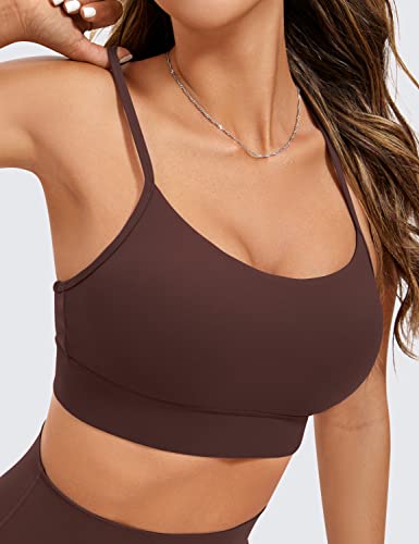 Image of CRZ YOGA Butterluxe Y Back U Neck Sports Bra | Light Support, Removable Pads, Yoga, Extremely Soft, Longline, for Women