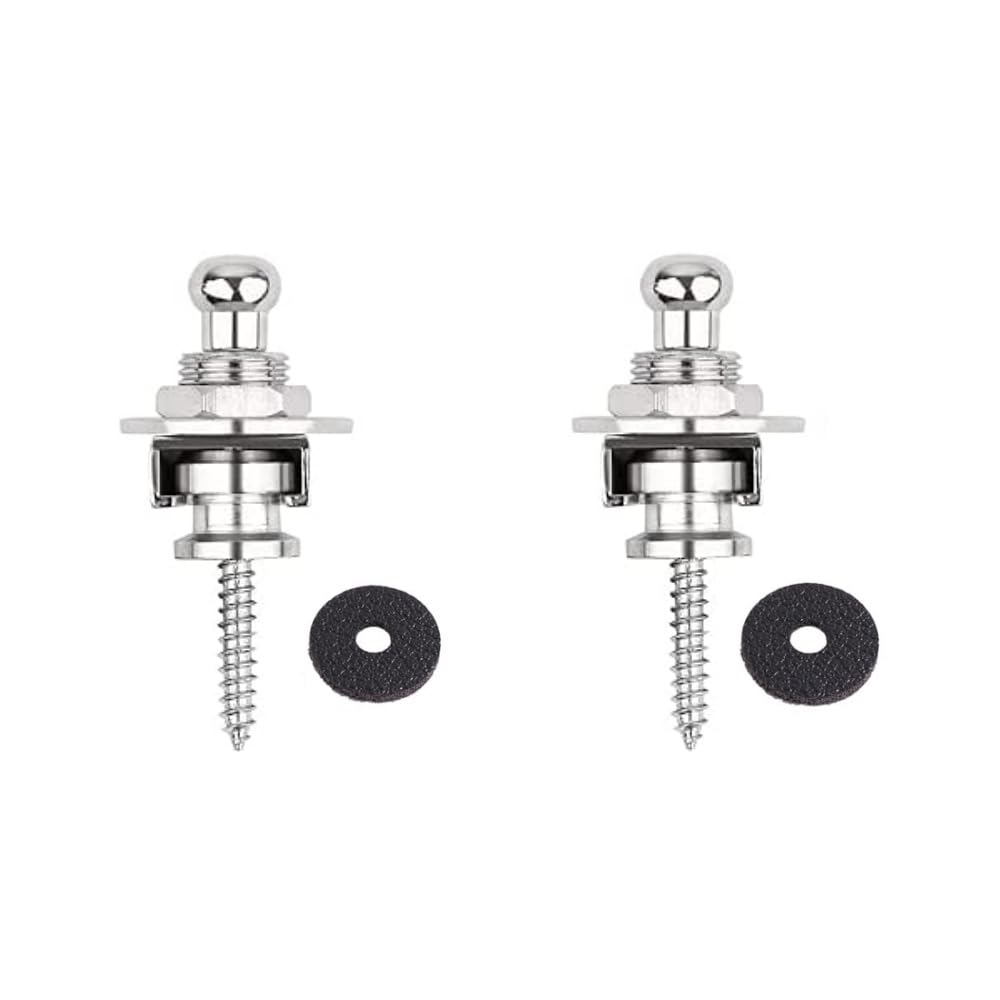 2 Serrature Per Tracolla Chitarra - Metalliche, Sgancio Rapido, Per Chitarra E Basso - Foto 2