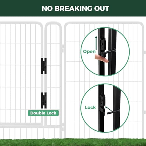 Image of FXW Instant Unleashed Dog Playpen, Portable Pet Fence for Outdoor, RV Trips, and Camping, 40 inch, 16 Panels for Medium and Large Dogs with Easy-Carry Straps (2 Pack) and Stake Bag│Patented