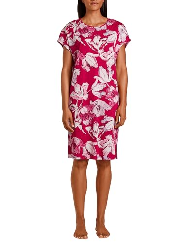 CALIDA Damen Nachthemd, aus der Serie Blooming Nights in rot, Nachthemd,...