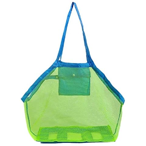 EXKOKORO Ultra Large Mesh Beach Bag Tote, Beach Toys Organizer Storage Bags, Toys & Shell Bag Stay Away from Sand the Beach Cover